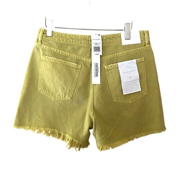 Jonathan Simkhai Denim Distressed Lime Drop Shorts cut offs Sz 32 NWT $195 - Picture 8 of 12